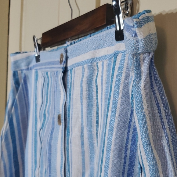 Marissa Olivia Summer Stripe Midi Skirt NWOT L - Picture 3 of 10